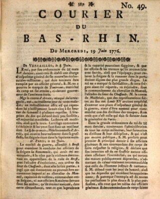 Courier du Bas-Rhin Mittwoch 19. Juni 1776