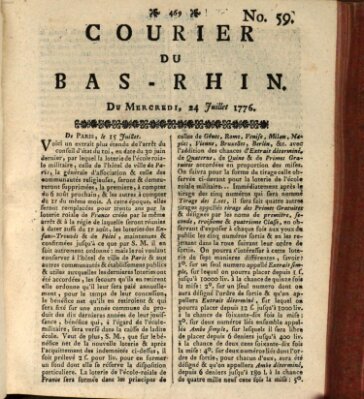 Courier du Bas-Rhin Mittwoch 24. Juli 1776