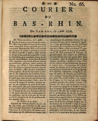 Courier du Bas-Rhin Samstag 17. August 1776