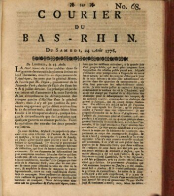 Courier du Bas-Rhin Samstag 24. August 1776