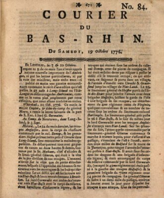 Courier du Bas-Rhin Samstag 19. Oktober 1776