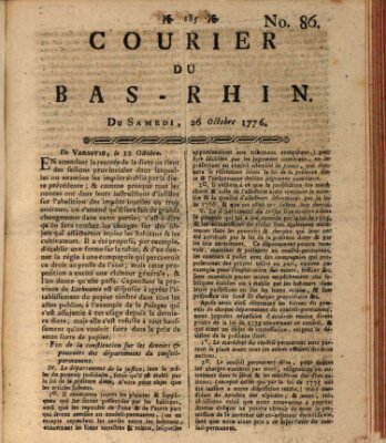 Courier du Bas-Rhin Samstag 26. Oktober 1776