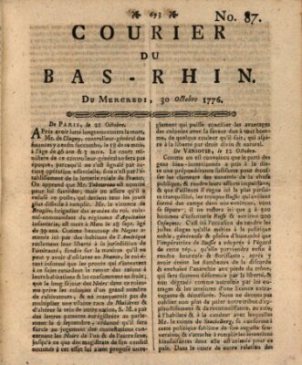 Courier du Bas-Rhin Mittwoch 30. Oktober 1776