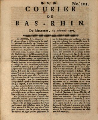 Courier du Bas-Rhin Mittwoch 18. Dezember 1776