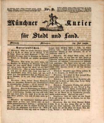 Münchner Kurier für Stadt und Land Mittwoch 18. Juli 1838