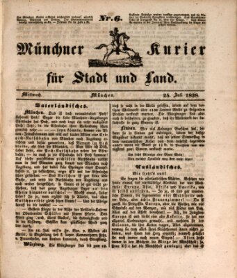 Münchner Kurier für Stadt und Land Mittwoch 25. Juli 1838