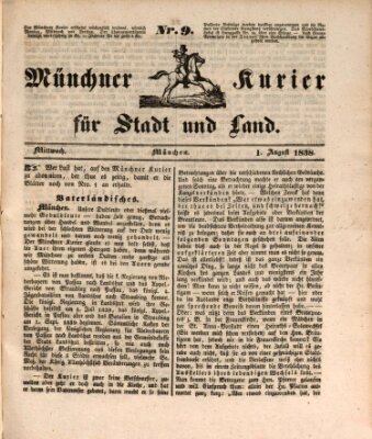 Münchner Kurier für Stadt und Land Mittwoch 1. August 1838