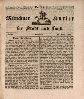 Münchner Kurier für Stadt und Land Freitag 31. August 1838