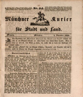 Münchner Kurier für Stadt und Land Mittwoch 5. September 1838