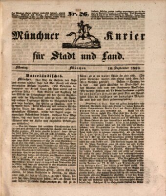 Münchner Kurier für Stadt und Land Montag 10. September 1838