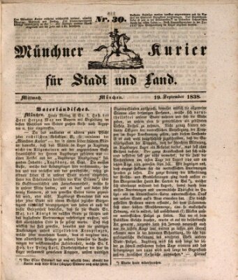 Münchner Kurier für Stadt und Land Mittwoch 19. September 1838