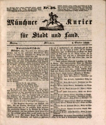 Münchner Kurier für Stadt und Land Montag 8. Oktober 1838