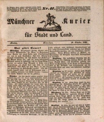 Münchner Kurier für Stadt und Land Montag 29. Oktober 1838