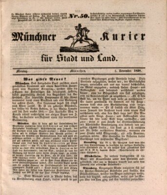 Münchner Kurier für Stadt und Land Montag 5. November 1838