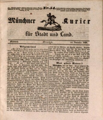 Münchner Kurier für Stadt und Land Mittwoch 14. November 1838