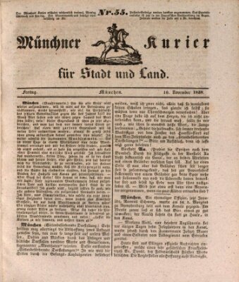 Münchner Kurier für Stadt und Land Freitag 16. November 1838