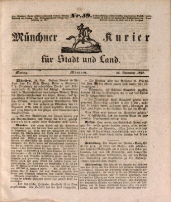 Münchner Kurier für Stadt und Land Montag 26. November 1838