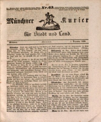 Münchner Kurier für Stadt und Land Mittwoch 5. Dezember 1838