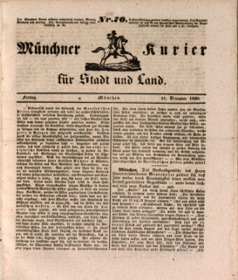 Münchner Kurier für Stadt und Land Freitag 21. Dezember 1838