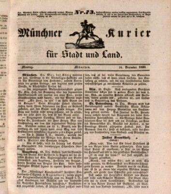 Münchner Kurier für Stadt und Land Montag 31. Dezember 1838