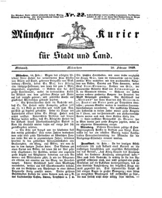 Münchner Kurier für Stadt und Land Mittwoch 20. Februar 1839