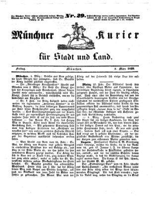 Münchner Kurier für Stadt und Land Freitag 8. März 1839