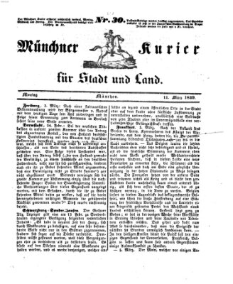 Münchner Kurier für Stadt und Land Montag 11. März 1839