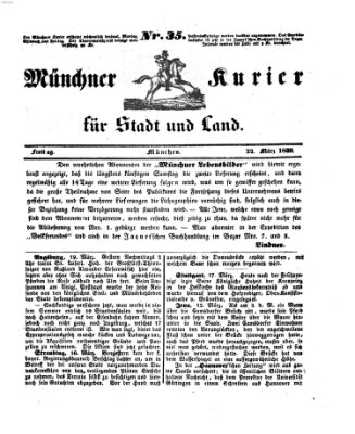 Münchner Kurier für Stadt und Land Freitag 22. März 1839