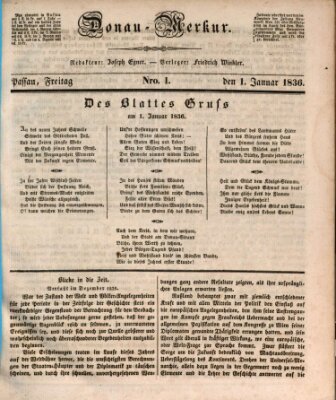 Donau-Merkur Freitag 1. Januar 1836