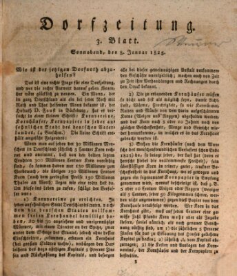 Dorfzeitung Samstag 8. Januar 1825