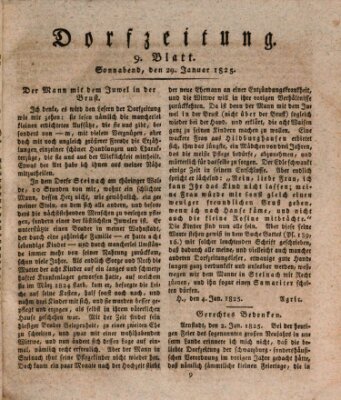 Dorfzeitung Samstag 29. Januar 1825