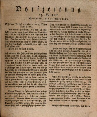 Dorfzeitung Samstag 19. März 1825