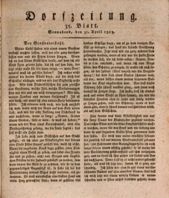 Dorfzeitung Samstag 30. April 1825