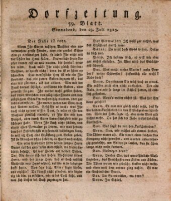 Dorfzeitung Samstag 23. Juli 1825