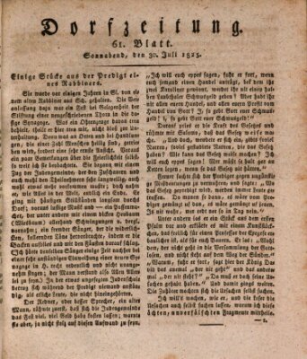 Dorfzeitung Samstag 30. Juli 1825