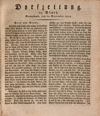 Dorfzeitung Samstag 17. September 1825