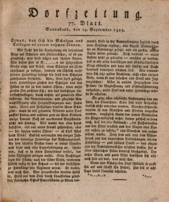 Dorfzeitung Samstag 24. September 1825