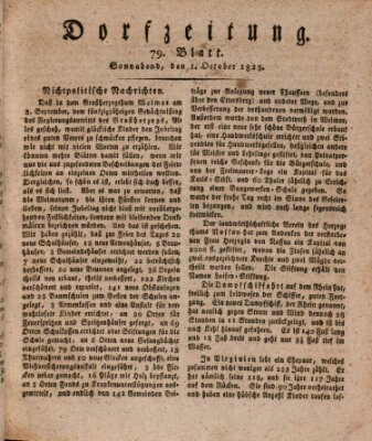 Dorfzeitung Samstag 1. Oktober 1825