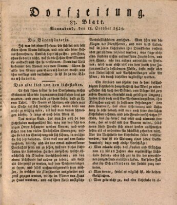 Dorfzeitung Samstag 15. Oktober 1825