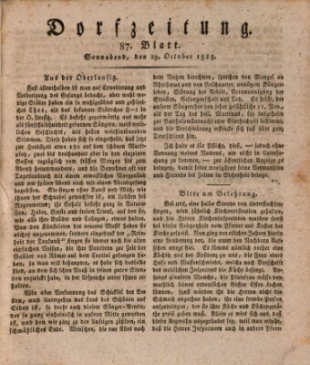 Dorfzeitung Samstag 29. Oktober 1825