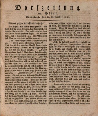 Dorfzeitung Samstag 12. November 1825