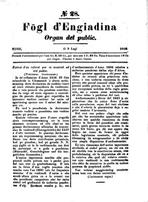 Fögl d'Engiadina Freitag 9. Juli 1858