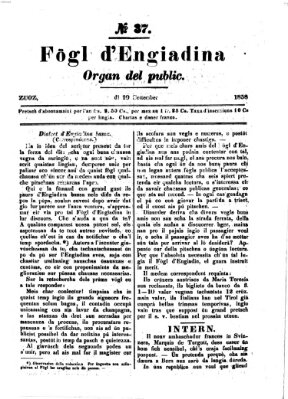 Fögl d'Engiadina Freitag 10. September 1858