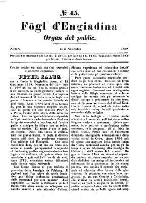 Fögl d'Engiadina Freitag 5. November 1858