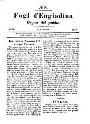 Fögl d'Engiadina Freitag 25. Februar 1859