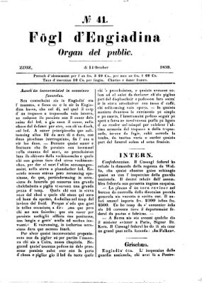 Fögl d'Engiadina Freitag 14. Oktober 1859