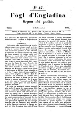 Fögl d'Engiadina Freitag 25. November 1859