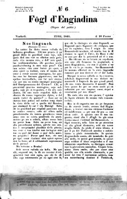 Fögl d'Engiadina Freitag 10. Februar 1860