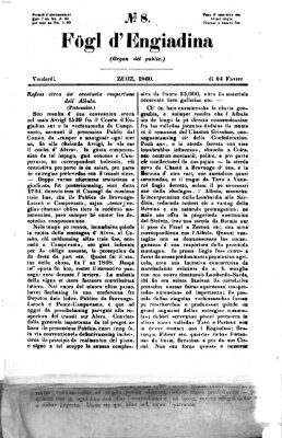 Fögl d'Engiadina Freitag 24. Februar 1860