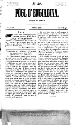 Fögl d'Engiadina Freitag 13. Juli 1860